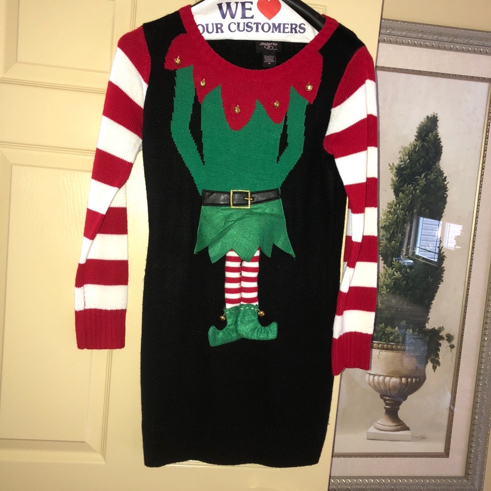 Cute elf “ugly sweater” dress!